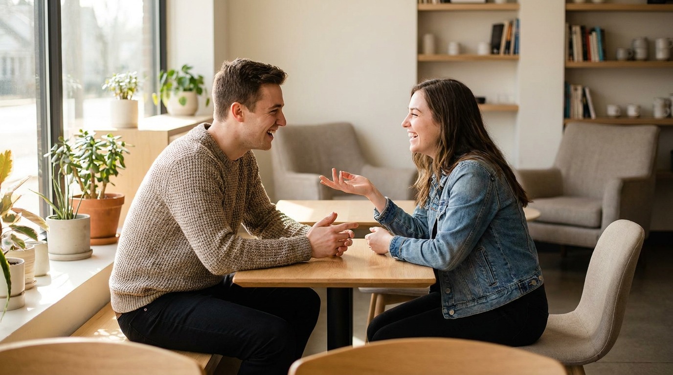 A genuine first meeting in person